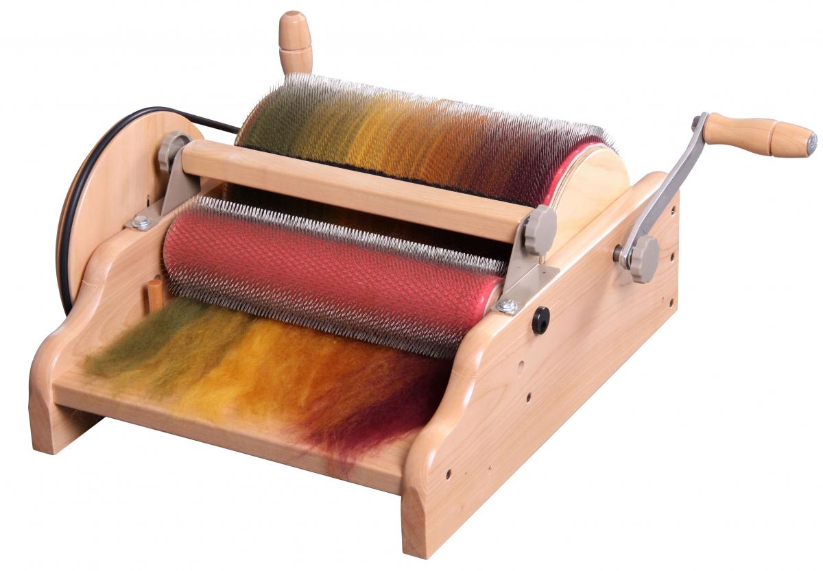 Carde à tambour 72TPI : outil pour laine et fibres - 190 mm (7,5) de large - France